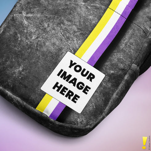 Nonbinary Pride Grunge Stripe Crossbody Bag